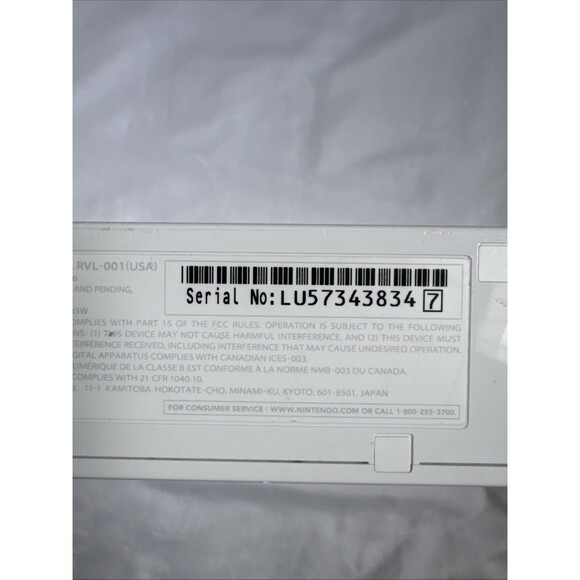 Nintendo Wii‎ Console White 2006 RVL-001 For Parts - Picture 7 of 8